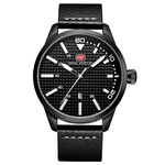 Ficha técnica e caractérísticas do produto MINI FOCO Masculino Relógios Moda Watch Movimento quartzo japonês Calendário Luminous impermeável couro genuíno Strap 0021G
