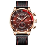 Ficha técnica e caractérísticas do produto MINI FOCO Masculino Relógios Sports Watch Luminous Calendário impermeável couro genuíno Strap 0017G