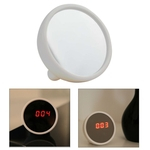 Ficha técnica e caractérísticas do produto Mini Relógio De Mesa Relógio Digital LED Espelho Alarme Eletrônico Silencioso Tabela