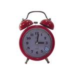 Mini Relógio Despertador de Metal de Mesa - 12cm - eu Quero Presentear
