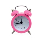 Mini Relógio Despertador MD Rosa 7,5 Cm Altura