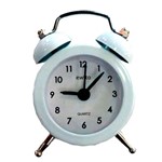 Mini Relógio Despertador Retrô Branco - Versare Anos Dourados