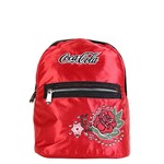 Ficha técnica e caractérísticas do produto Mochila Coca Cola Vintage Bordada Rose Mini