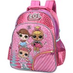 Ficha técnica e caractérísticas do produto Mochila Escolar Lol Gd 4Bolsos Rosa Luxcel