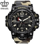 Ficha técnica e caractérísticas do produto Moda Camuflagem Sport Watch Relógios LED Clock Militar Quartz Analog Watch Waterproof