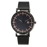 Ficha técnica e caractérísticas do produto Amyove Lovely gift Moda Chic Large Dial Aço Watchband Calendário relógios de quartzo