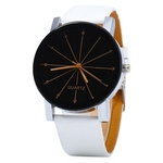 Ficha técnica e caractérísticas do produto Moda de Slim Analog relógios de quartzo com pulseira de couro Casais Casual Relógios