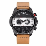 Ficha técnica e caractérísticas do produto FLY Moda Masculina CURREN Grande Rodada Dial relógio de quartzo para o desgaste Outdoor Sports