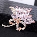 Ficha técnica e caractérísticas do produto Moda mulheres delicados diamantes Bauhinia liga cristal broche Pin Broche