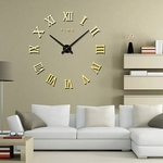 Ficha técnica e caractérísticas do produto Hao Moda Numeral Romano Relógio De Parede Ornament Recados Diy Home Office Hotel Decoração Do Presente Wall Clock