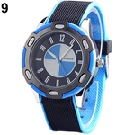Ficha técnica e caractérísticas do produto Moda Unissex Rubber Band Sports Relógio De Pulso Casual Analog Quartz Wrist Watch