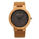 Ficha técnica e caractérísticas do produto Moda Watch Bambu Madeira Cor Watchband Quartz Relógio é único Homens S2144