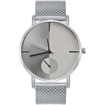 Ficha técnica e caractérísticas do produto Modern Gradient Color Round Dial Mesh Band Quartzo Analógico Homem Mulher Relógio De Pulso