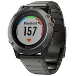 Ficha técnica e caractérísticas do produto Monitor Cardíaco Garmin com GPS de Pulso Fenix 5X – Cinza