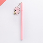 Ficha técnica e caractérísticas do produto Mshop Stationery Plástico Assinatura Escritório Escrita Ferramenta Gel Pens Pink Pig Pendant Pen