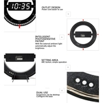 Ficha técnica e caractérísticas do produto Mudo Pendurado Relógio De Parede Led Relógio Digital Ajustar Brilho Mesa Relógio