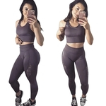 Ficha técnica e caractérísticas do produto Mulher High-end de cintura alta Nádegas Lifted malha costura calças de ioga Esporte Leggings Calça casual