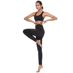 Ficha técnica e caractérísticas do produto Mulher High-end de cintura alta Nádegas Lifted malha costura calças de ioga Esporte Leggings