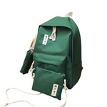 Ficha técnica e caractérísticas do produto Mulheres Casual cor sólida Escola Urbano Estilo Mochila Canvas Gostar