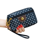 Ficha técnica e caractérísticas do produto Mulheres Cosmetic Bag Moda Canvas Handbag Clutch Bag Zipper Coin Purse Alterar Carteira