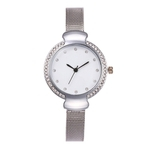 Ficha técnica e caractérísticas do produto Mulheres de A?o Assista Quartz Analog Watch Mens Malha Strap Watch ZLF0120