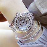Ficha técnica e caractérísticas do produto Assistir VMulheres de luxo elegante Shimmer de cristal de quartzo relógio de pulso
