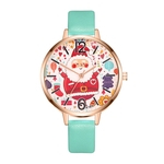 Ficha técnica e caractérísticas do produto Mulheres Exquisite Chic Papai Noel Dial elegante Quartz Presente de Natal Relógio Relógio All-jogo
