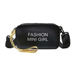 Ficha técnica e caractérísticas do produto Bolsa de ombro Mulheres Mini PU Bolsa de Ombro Único Letters moda Handbag Sling Bag