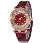 Ficha técnica e caractérísticas do produto Mulheres Moda Magnet cristal delicado relógio de quartzo Ladies watch