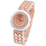 Ficha técnica e caractérísticas do produto Mulheres Moda Shimmer relógios de quartzo Lady Luxo Liga pulseira relógio de pulso