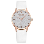 Ficha técnica e caractérísticas do produto Mulheres Quartz Relógio Rhinestone Embutidos simples Starry Sky PU Leather Strap Moda Lady relógio de pulso