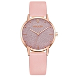 Ficha técnica e caractérísticas do produto LAR Mulheres Quartz Relógio Rhinestone Embutidos simples Starry Sky PU Leather Strap Moda Lady relógio de pulso