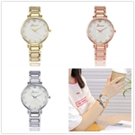 Ficha técnica e caractérísticas do produto Mulheres rel¨®gio de pulso Lady rel¨®gio de quartzo rel¨®gio do metal Strap Rodada Dial elegante f¨ºmea personalizado Assista 1573