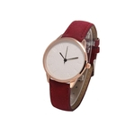 Ficha técnica e caractérísticas do produto Mulheres simples e elegante mostrador redondo relógio de quartzo Ladies watch