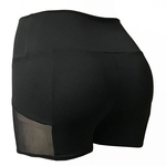 Ficha técnica e caractérísticas do produto Mulheres Yoga Calças Curtas de cintura alta de malha costura Sports exercicio Pants