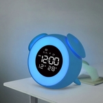 Ficha técnica e caractérísticas do produto  Music Alarm Clock LED Crianças Relógio Despertador Night Light sono Sounds Máquina Crianças dos desenhos animados lâmpada de cabeceira