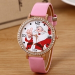 Ficha técnica e caractérísticas do produto Natal padrão presente relógio de quartzo relógio ocasional mais cor ebay assistir desenhos animados Papai Noel