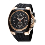 Ficha técnica e caractérísticas do produto Negócio De Moda Cavalheiro Homens Silicone Strap Quartz Analog Wrist Watch Gift