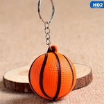 Ficha técnica e caractérísticas do produto New Fashion Keychain Sports Toy Futebol Basquetebol Bola Golf Pingente chaveiro para presente de Favorita Sportsman