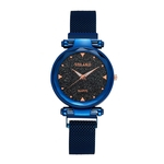 Ficha técnica e caractérísticas do produto New pedra ímã Milão com as senhoras pulseira de relógio marca Yolako cheio de estrelas modelo feminino de quartzo moda relógio