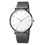 Ficha técnica e caractérísticas do produto Niceday Homens Pin Buckle Rodada Dial Relógio de pulso Business casual Movimento Quartz Assista Alloy Watch Band