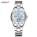 Ficha técnica e caractérísticas do produto Niceday LONGBO8342 Men Women Fashion Business Quartz Watch with Stainless Steel Band for Lovers