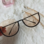 Ficha técnica e caractérísticas do produto Niceday Moda Mulheres Half bonito do quadro dos óculos de sol reflexivos UV400 Óculos