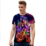 Ficha técnica e caractérísticas do produto Casual Unisex IMPRESSÃO Rápida Secagem 3D Fashion Aptidão Tops Cosplay camisa de manga curta