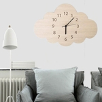 Ficha técnica e caractérísticas do produto Nordic Cloud Shape Relógio De Parede Mudo De Madeira Quarto Kids Room Decoração Para Casa
