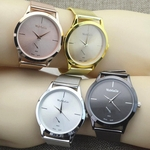Ficha técnica e caractérísticas do produto Nova Moda Relógios Mulheres \\ / Homens Luxur relógio de quartzo de aço inoxidável relógios vestido (Color \\ uff1aRose ouro, preto, ouro, prata)