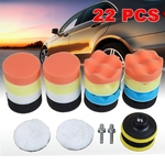 Ficha técnica e caractérísticas do produto NOVO 22 PCS Broca de Espuma de Carro Almofada de Polimento Kit de Alta Qualidade Almofadas de Polimento de 3 Polegadas