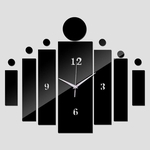 Ficha técnica e caractérísticas do produto Novos relógios de parede de espelho acrílico quente DIY relógio de parede decorativo relógios digitais relógio de quartzo moderna sala de estar 3d adesivos