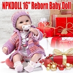 Ficha técnica e caractérísticas do produto NPKDOLL 16 \\ '\\' Girls Favorite Silicone Handmade Lifelike Baby Doll Recém-nascido de brinquedo de vinil com roupas de presente de aniversário