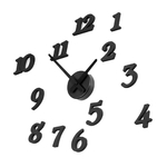 Ficha técnica e caractérísticas do produto Números árabes modernos Analog DIY 3D Relógio de parede casa Escritório Decoração